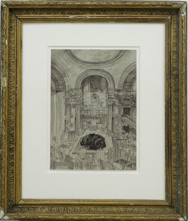 Adam Dant, Life Room, 2007, Ink on paper, 26 x 37 cm, 10.24 x 14.58 in