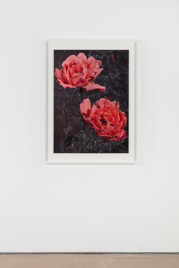 Sebastiaan Bremer, Rose Juliette Fernanda van Beuningen, 2018, Archival inkjet pigment print on resin coated paper with hand additions in acrylic, photo retouch dye, and pigment pen, 101.6 x 73.3 cm, 40 x 28 7/8 in, Framed: 121 x 92.9 x 5 cm, 47 5/8 x 36
