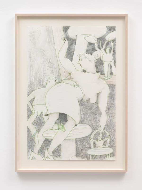 Gladys Nilsson, A Window #5, 2014, Ink, graphite and coloured pencil on paper, Framed 119.5 x 85.2 x 5.1 cm, 47 1/8 x 33 1/2 x 2 1/8 in
