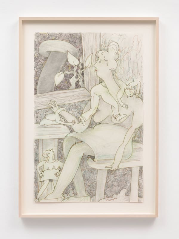 Gladys Nilsson, A Window #6, 2014, Ink, graphite and coloured pencil on paper, Framed 120.1 x 83.9 x 5.1 cm, 47 1/4 x 33 1/8 x 2 1/8 in