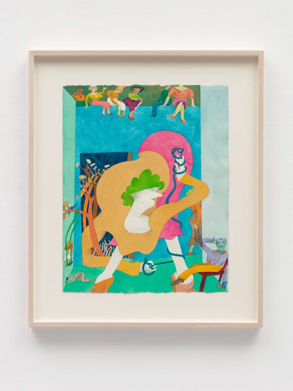 Gladys Nilsson, Deep Bend, 2004, Watercolour and gouache on paper, Framed 67.7 x 57.5 x 3.7 cm, 26 5/8 x 22 5/8 x 1 1/2 in