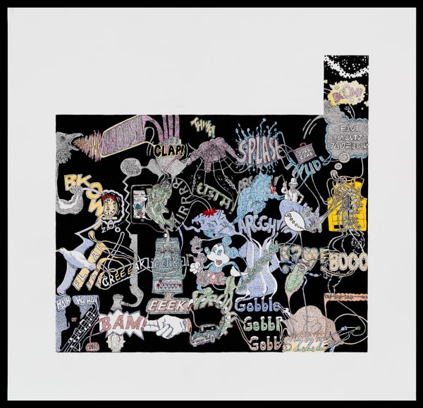 Martin Wilner, Making History: Case Histories, November 2014: Charles Lindsay, 2014, Pen and ink on Bristol board, 41.9 x 43.5 cm, 16 1/2 x 17 1/8 in