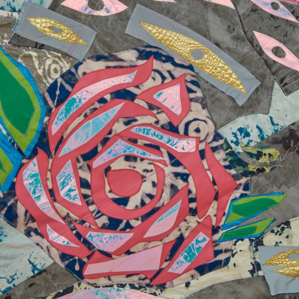 Detail of Zadie Xa, Asian Gucci, 2016, 203 x 356 x 18 cm, 79 7/8 x 140 1/8 x 7 1/8 in