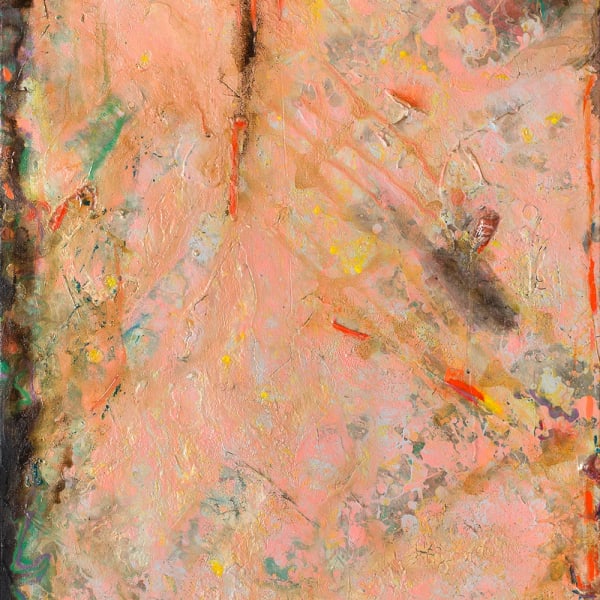 Detail of Frank Bowling, Metropolitanblooms, 1982, Acrylic on canvas, 89 x 67.5 cm, 35 1/8 x 26 5/8 in