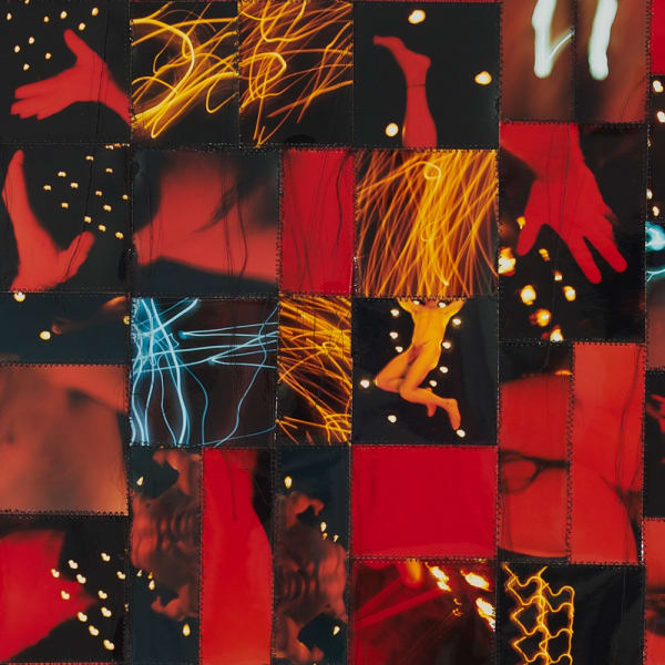 Detail of Hunter Reynolds, Love Light, 1996-2008, Photo-weaving with chromogenic prints and thread, 61.2 x 77.8 cm, 24 1/8 x 30 5/8 in