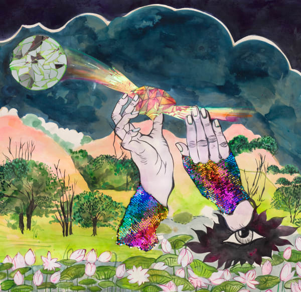 Detail of Chitra Ganesh, Nightswimming, 2021