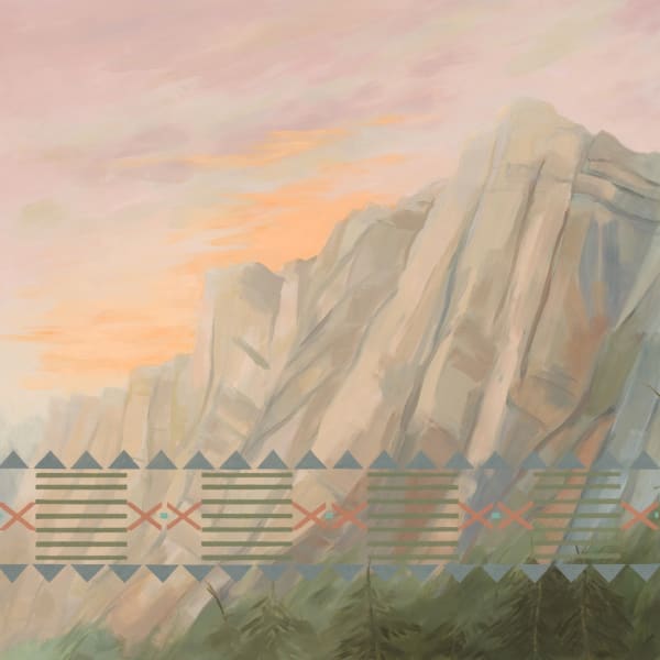 Detail of Kay WalkingStick, The Silence of Glacier, 2013