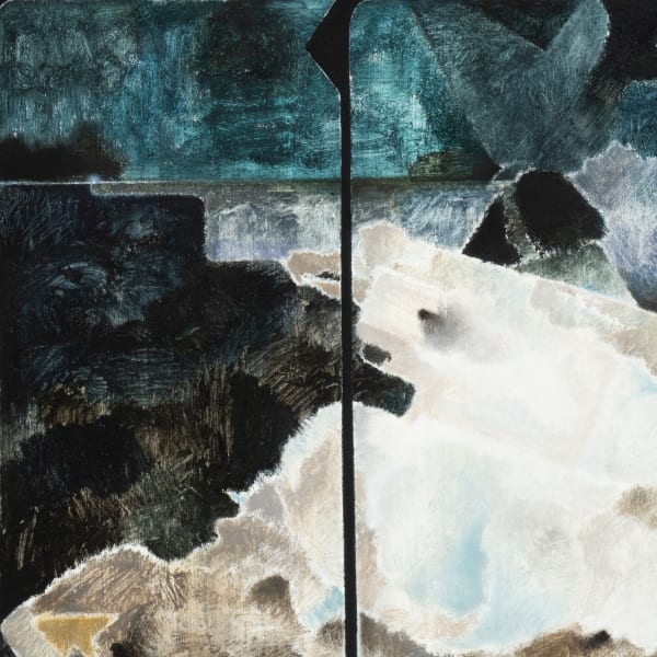 Detail of Haroun Hayward, Nightdrive through Babylon (Winter Sea), 2024