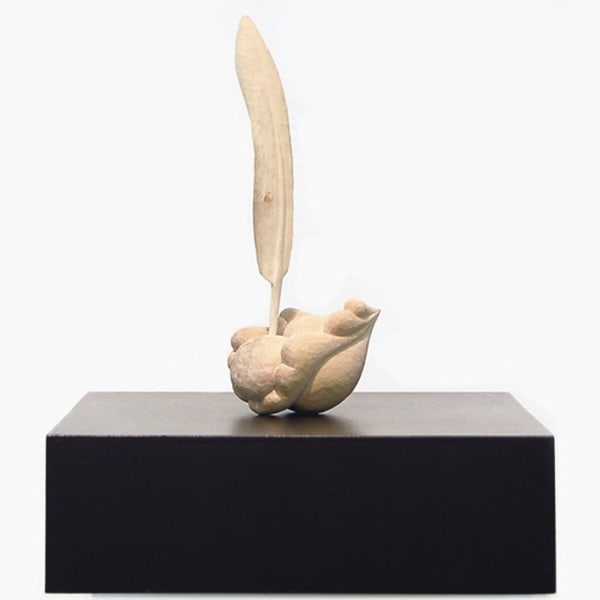 Jane Wilbraham, Feather Miasma, 2010, Sycamore, 22 x 9 x 7 cm, 8 5/8 x 3 1/2 x 2 3/4 in