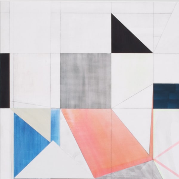 Detail of Andrew Bick, OGVDS [Detail] E, 2012, Marker pen, oil, pencil, and wax on wood, 76 x 64 cm, 29 7/8 x 25 1/4 in