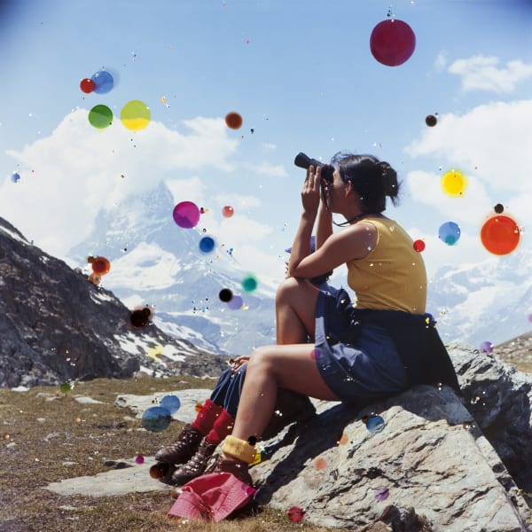 Sebastiaan Bremer, Large Schoener Goetterfunken VIII, 'Above The Starry Canopy' (Droben Ueber'm Sternenzelt), 2011, Unique hand-painted chromogenic print with mixed media, 126.5 x 129 cm, 49 3/4 x 50 3/4 in, Framed: 130.5 x 133 cm, 51 5/8 x 52 3/8 in