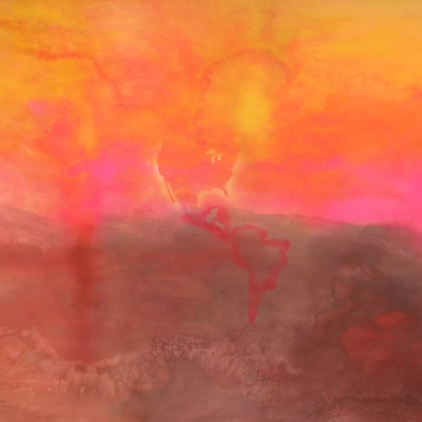 Detail of Frank Bowling, Texas Louise, 1971, Acrylic on canvas, 282 x 665 cm, 111 1/8 x 261 3/4 in