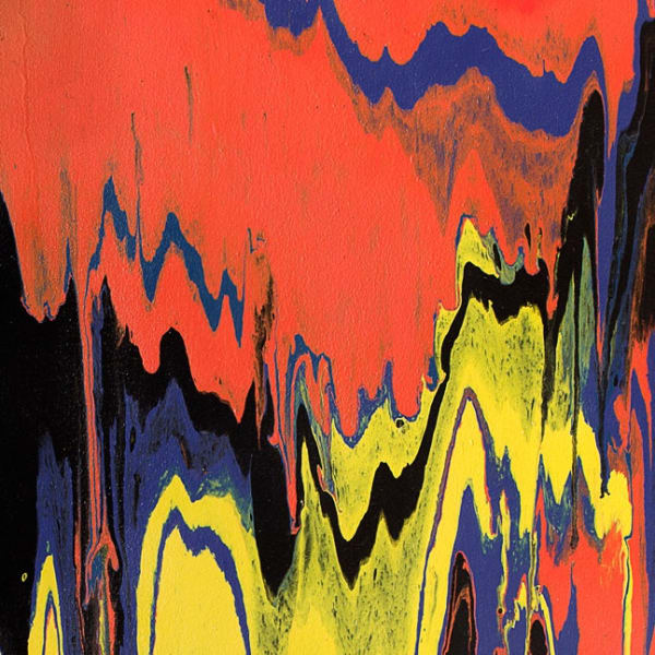 Detail of Frank Bowling, Tony's Anvil, 1975, Acrylic on canvas, 173 x 107 cm, 68 1/8 x 42 1/8 in, Framed: 179.6 x 113.9 cm, 70 3/4 x 44 7/8 in