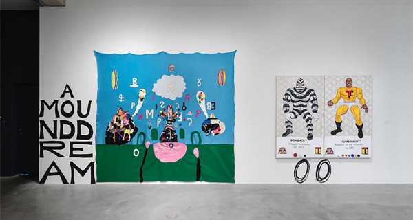 Trenton Doyle Hancock, The Re-Evolving Door to the Moundverse, installation view, Contemporary Art Museum St. Louis, 2018