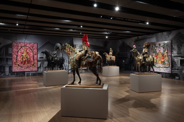 Installation view of In The Black Fantastic, Hayward Gallery, London