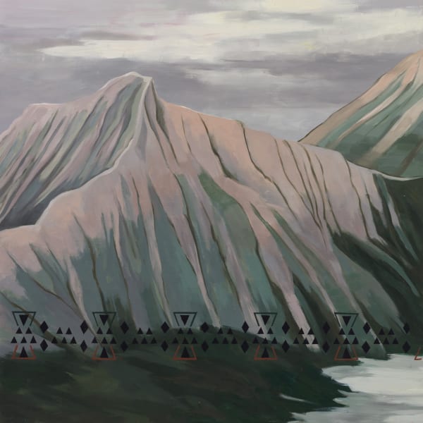 Kay WalkingStick, Winter Passage, 2017, Oil on panel in two (2) parts, Photo by JSP Art Photography.