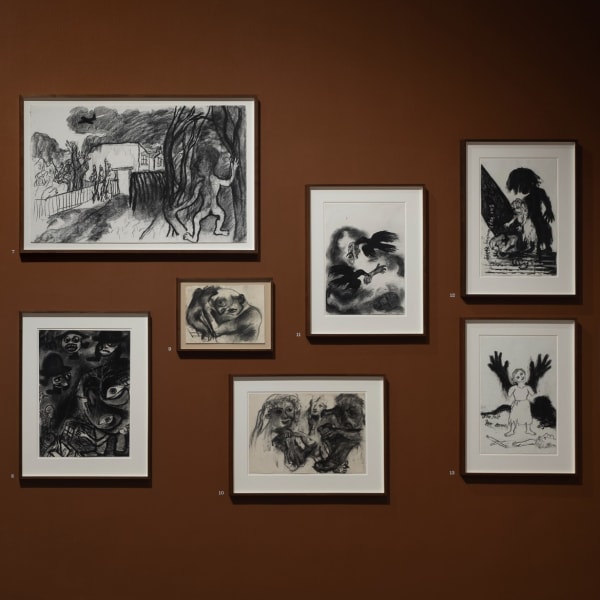Installation view of Drawing the Unspeakable, Towner Art Gallery, 5 October 2024 – 27 April 2025, Photo by Rob Harris.