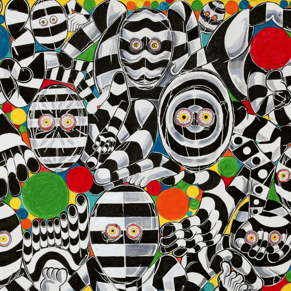 Trenton Doyle Hancock, Becoming the Toymaker, Phase 14 of 41, or Common Phenomenon or Simply Commomenon, 2017, (detail), Courtesy of MASS MoCA