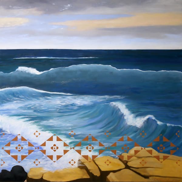 Detail of Kay WalkingStick, New Hampshire Coast, 2020