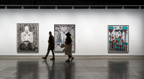 Installation view of Omar Ba, Same Dream, Contemporary Calgary
