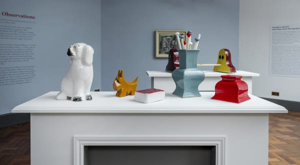 Installation view of Richard Slee: Mantelpiece Observations, Bolton Library and Museum