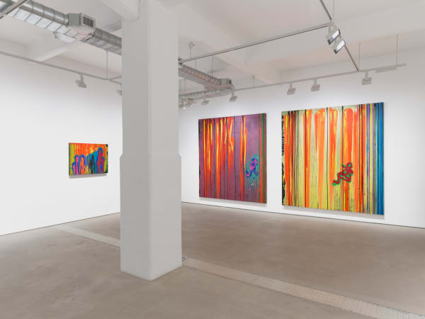 Installation view of John Hoyland, Flames Like Rainbows, Hales London, 1 April – 15 May 2022, Photo By Anna Arca