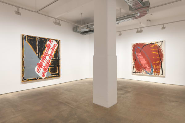 Installation view of Basil Beattie, Recalling Echoes, Hales London, 19 May - 1 July 2023 