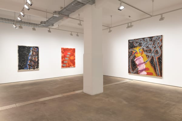 Installation view of Basil Beattie, Recalling Echoes, Hales London, 19 May - 1 July 2023 