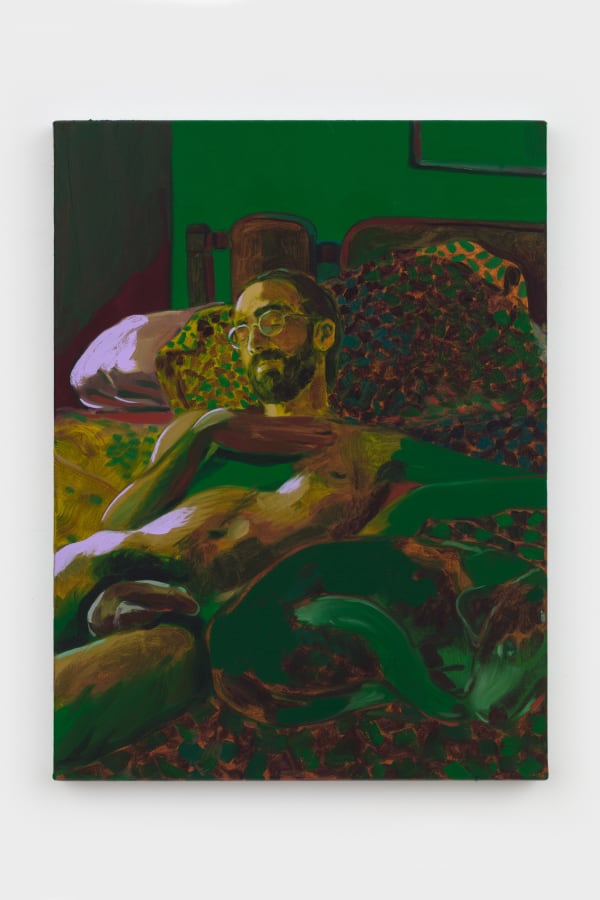 Anthony Cudahy, Ian asleep (Seneca watching), 2022