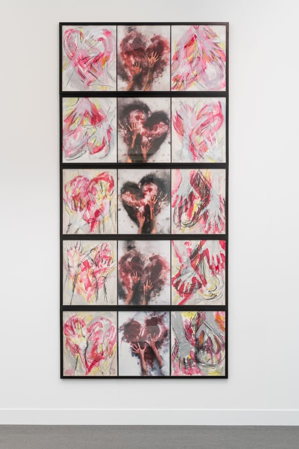Carolee Schneemann, Hand-Heart for Ana Mendieta, 1986