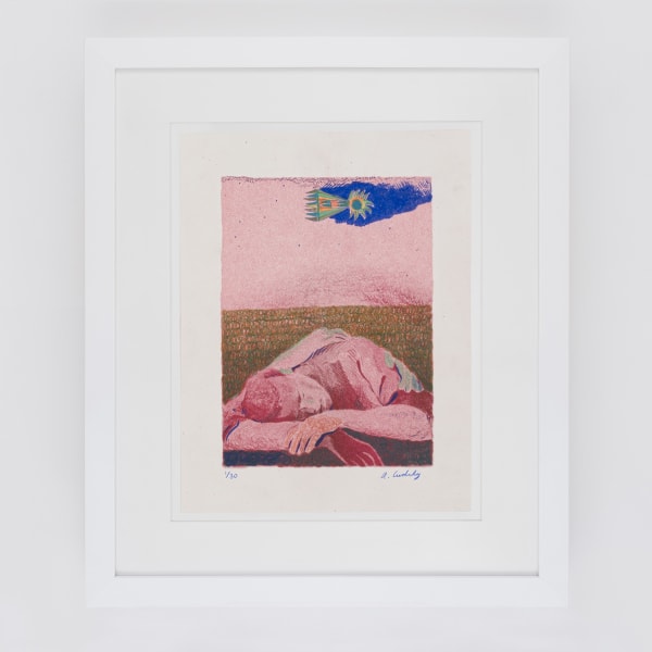 Anthony Cudahy, Sleeper with Signs, 2024. Photo by Garrett Carroll.