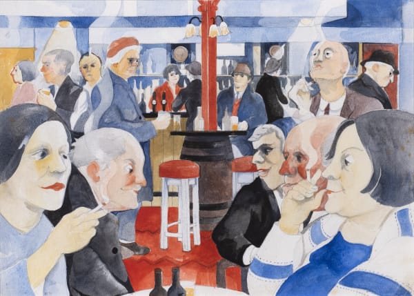 Eric Tucker, 'A Fag and a Natter', Watercolour and pencil on paper, 10 7/8 x 15 in, 27.5 x 38 cm