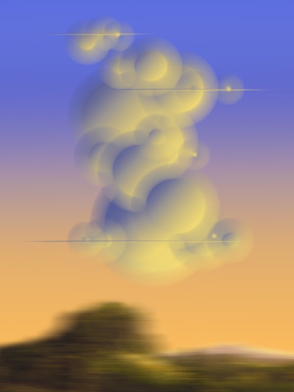 Ted Kincaid, Fantasia on a Thomas Cole Landscape 913 , 2019