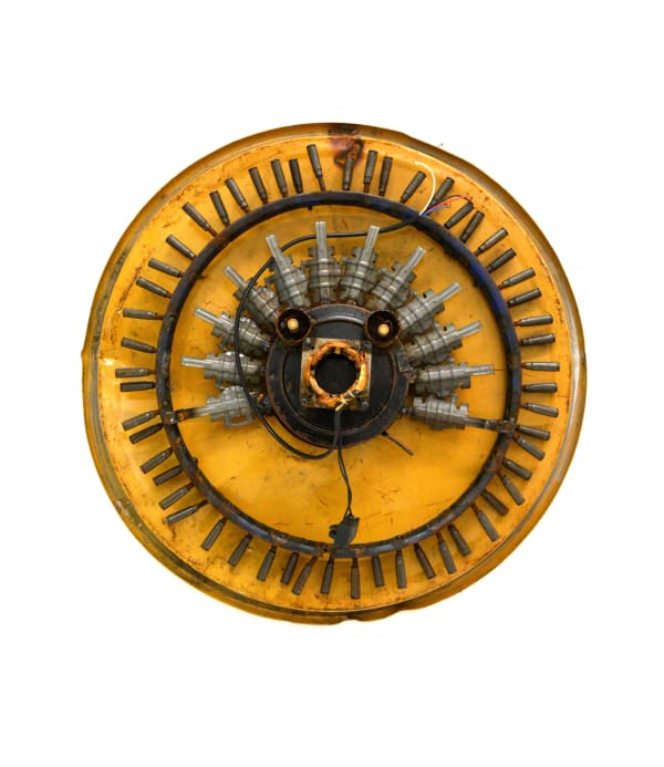 Gonçalo Mabunda sculpture "The Spark Plug King"