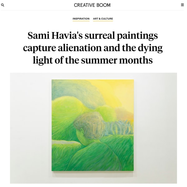 Sami Havia, Waiting, 2022, Oil on canvas, 51.25 x 46.25 x 1.5 inches