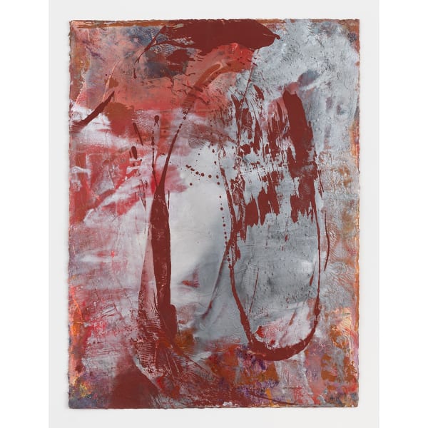 Andrew Schwartz, Williwaw, 2021, Oil, pigments, and mica on archival paper, 30 x 22 inches