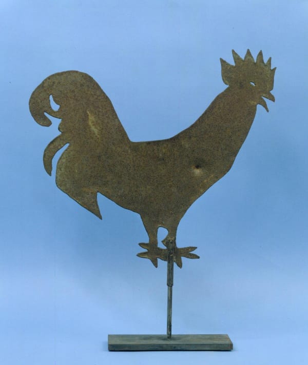 English Smiling Rooster Weathervane, c. 1850-1870