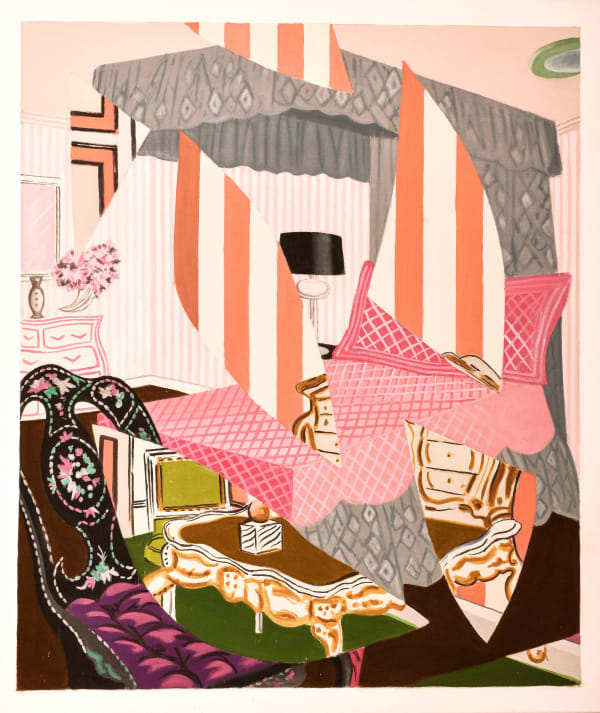 Bob Knox Thinking of Two Rooms (Orange Stripes)