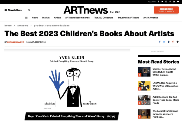 Fausto Gilberti. The Best 2023 Children’s Books About Artists