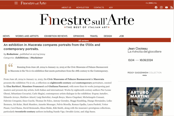 Diango Hernández. An exhibition in Macerata compares portraits from the 1700s and contemporary portraits.