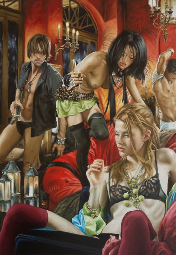Terry Rodgers, Sotto Voce, Oil on lines, 132.08 x 91.44 cm, 2024