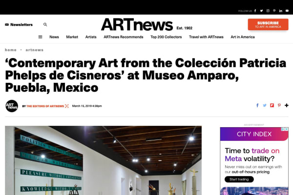 Luis Molina-Pantin. ‘Contemporary Art from the Colección Patricia Phelps de Cisneros’ at Museo Amparo, Puebla, Mexico