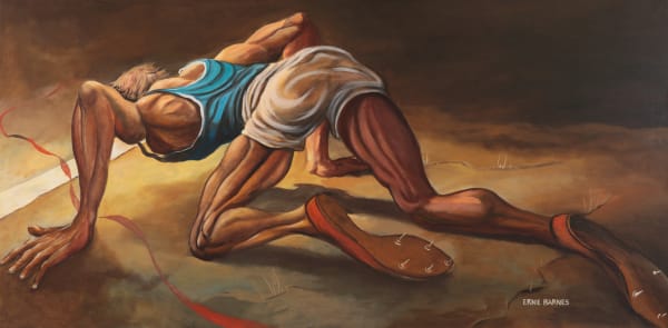 Ernie Barnes, Hands and Knees, 1985