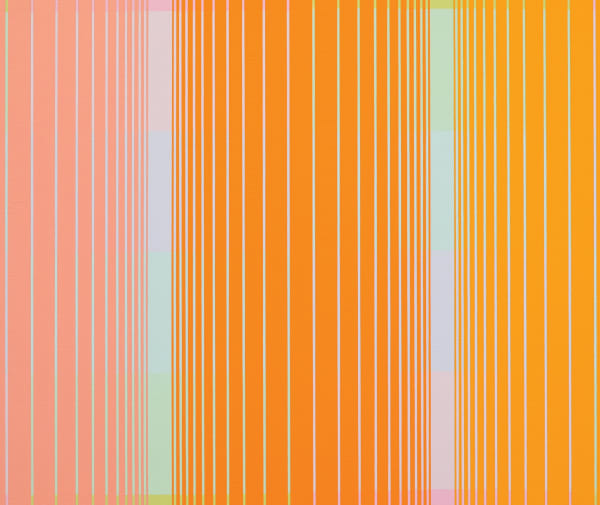 Richard Anuszkiewicz, Trisected- Yellow to Pink, 1976