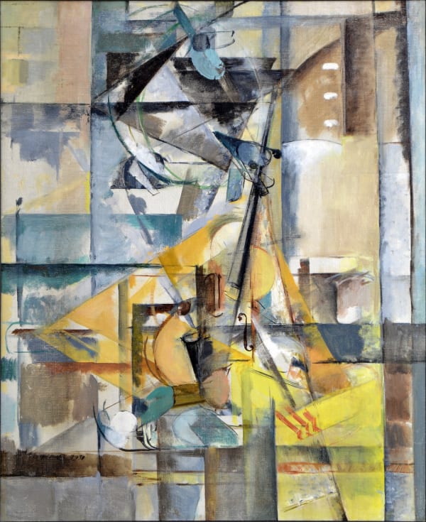 Perle Fine, Cubist Painting, Violin, 1938
