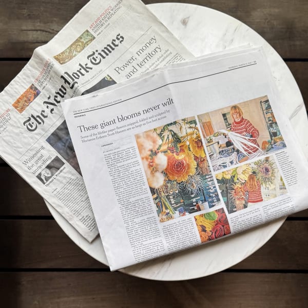 NYT: Marianne Eriksen Scott-Hansen, Giant Blooms That Never Wilt