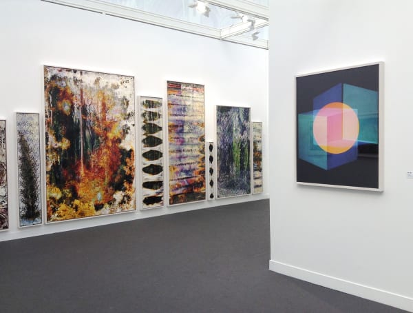 Installation view of Matthew Brandt, Ellen Carey, Jessica Eaton, Whitney Hubbs and Matthew Porter at Paris Photo, 2015
