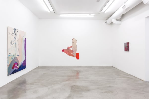 Installation view of Sarah Faux: Clench and Release at M+B, 2019