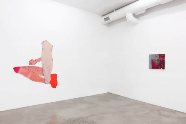 Installation view of Sarah Faux: Clench and Release at M+B, 2019