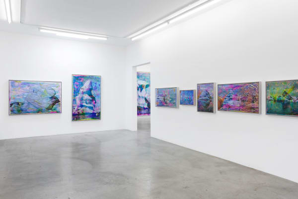 Installation view of Matthew Brandt: Vatnajökull at M+B, March 21 - June 20, 2020